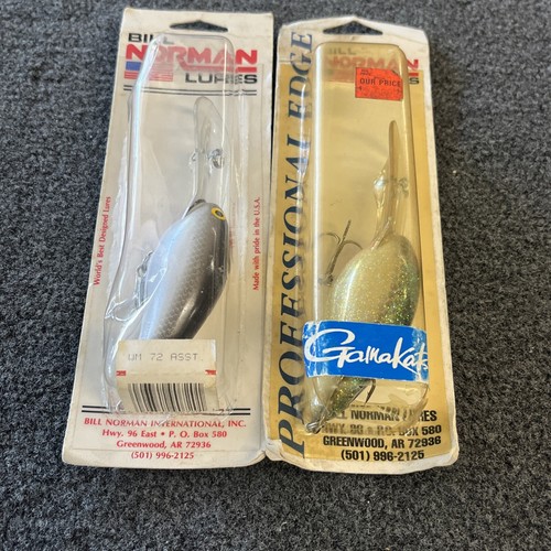 Vintage NORMAN “DD22” Crankbait Fishing Lures - 2 Baits,Sunshine Gelcote