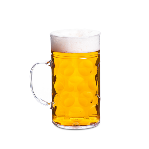 Plastic Beer Stein 2 Pint 1ltr German Beer Stein Dimpled Beer Mug