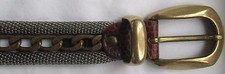 VINTAGE MANN ITALY LADIES METAL CHAIN LINK BELT - SIZE 30