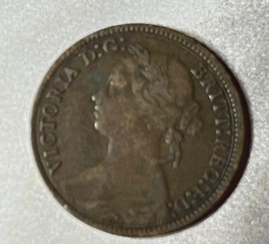 GREAT BRITAIN. 1868, Farthing - Victoria, Laureate, Bun Head