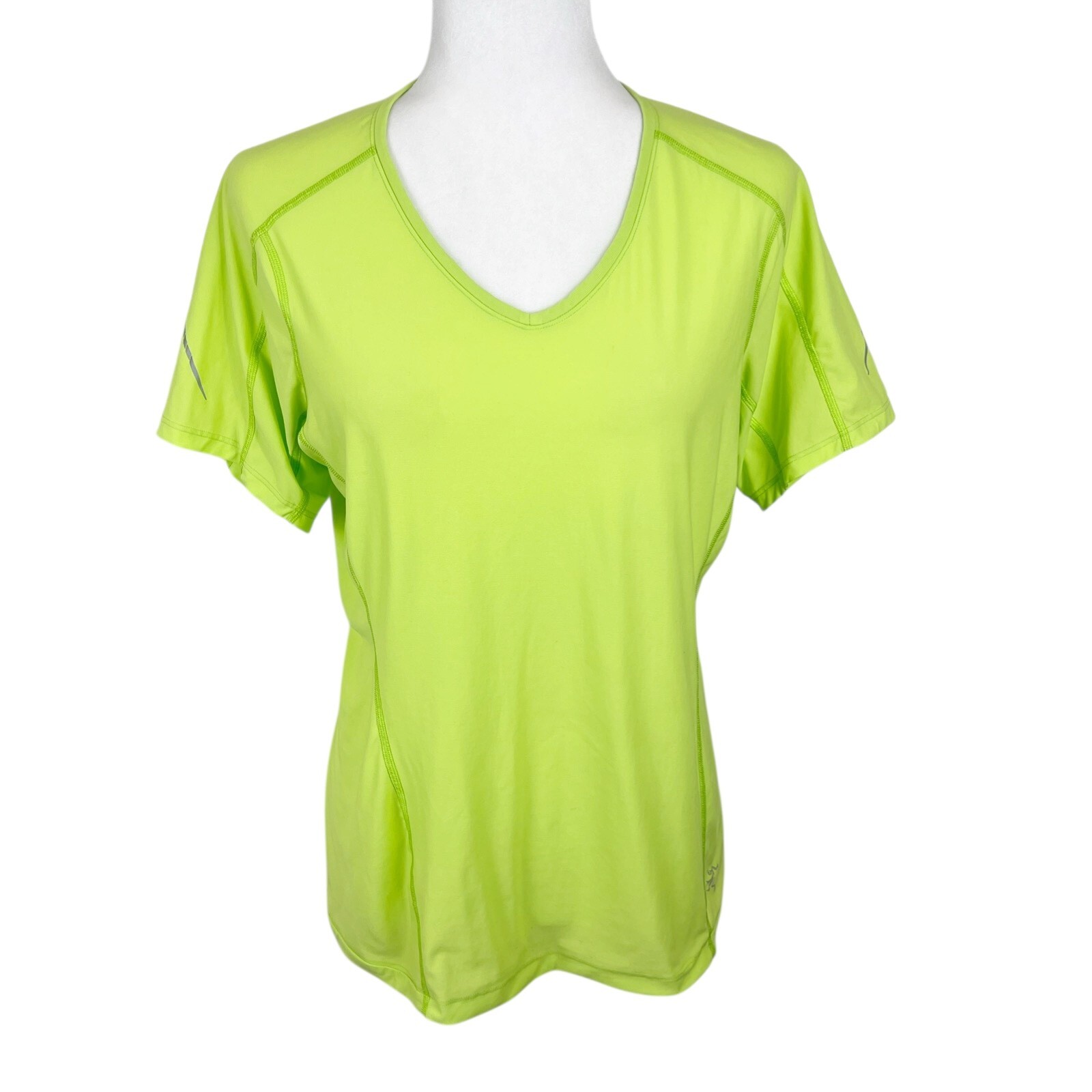 Arc'Teryx Camicia Donna Grande Verde Neon Manica Corta Elasticizzata Attiva Outdoor