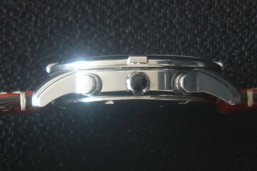CITIZEN E820 ECO-DRIVE UHR EWIGER KALENDER GEBÜRSTETES CHROM UND LEDERARMBAND - Bild 5 von 11