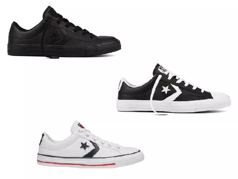 Converse star top player leather white