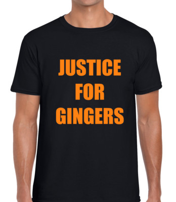 Lustiges T-Shirt JUSTICE FOR INGERS HERREN WITZ GESCHENKIDEE FÜR ROTHAARIGE ROTE HAARE COOL