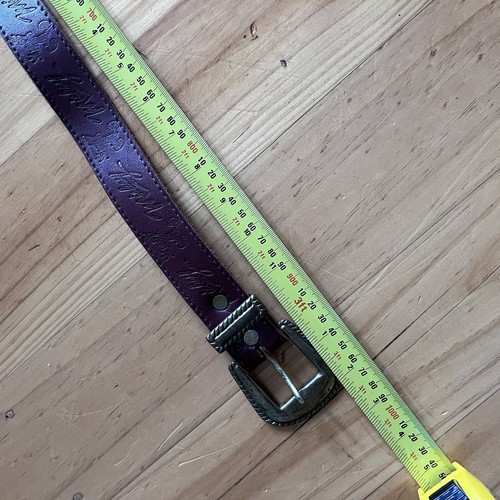 Siricco Vintage Disney Mickey Mouse Leather Belt Size 34/86 Embossed Brass Brown - Picture 20 of 24