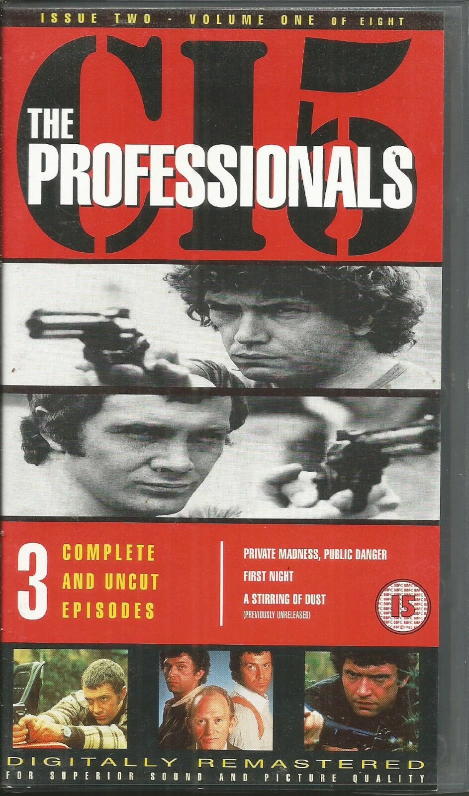 THE PROFESSIONALS ~ VOL 1 ~ PRIVATE MADNESS, PUBLIC DANGER ~ PAL REGION VHS 99p