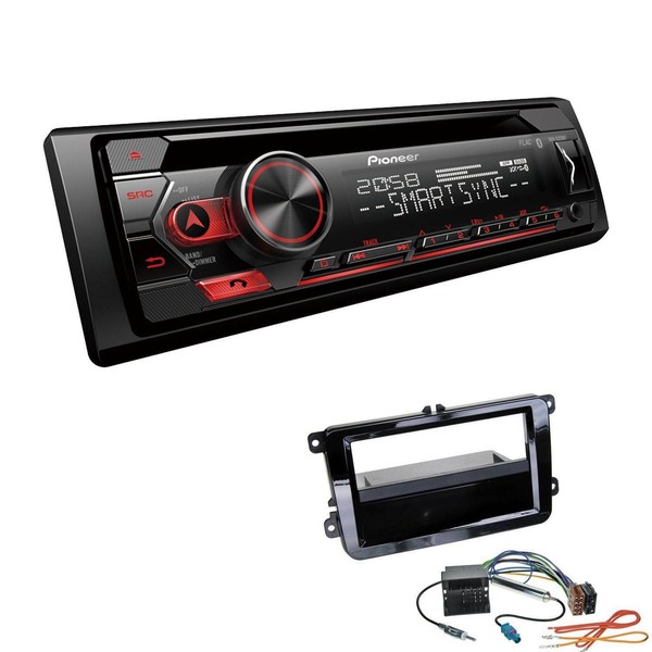 Pioneer Autoradio CD Bluetooth Spotify USB FüR Volkswagen VW Tiguan Piano Black-image