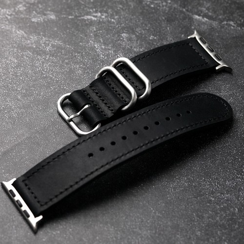 For Apple Watch Ultra 2 Series 9 8 7 6 Genuine Leather Watch Strap Handmade Band - Picture 12 of 18