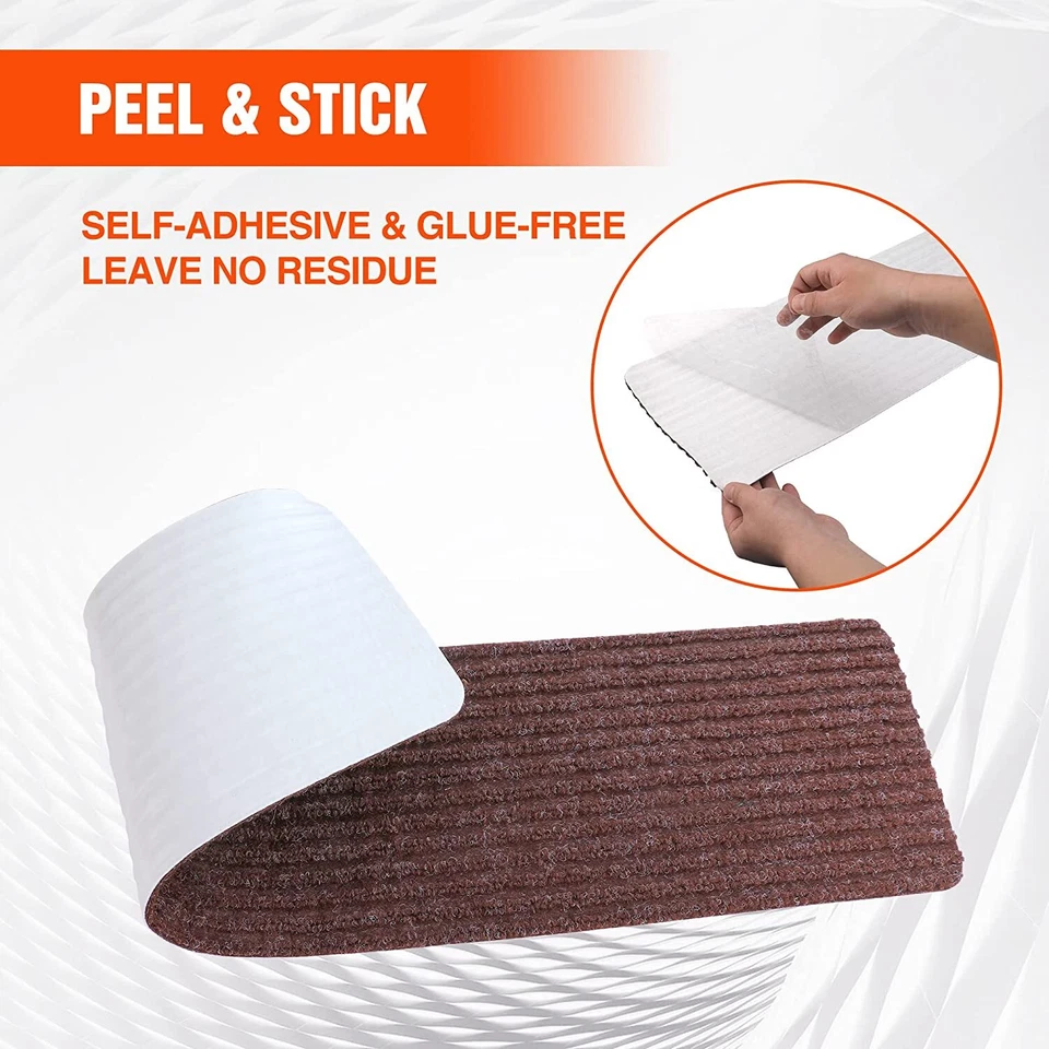 Ступени лестницы ValueMax для деревянных ступеней 8 x 30 дюймов упаковка 20 шт. нескользящие самоклеящиеся НОВЫЕ - Изображение 4 из 4