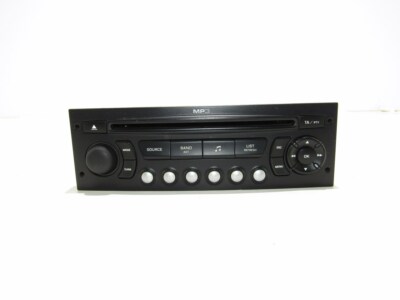 PEUGEOT 307 2007 STEREO RADIO CD PLAYER CONTROL UNIT 9662925977