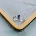 Color Change Alexandrite Stone Jewellery Oval Cut Stone Rings 925 Silver Ring