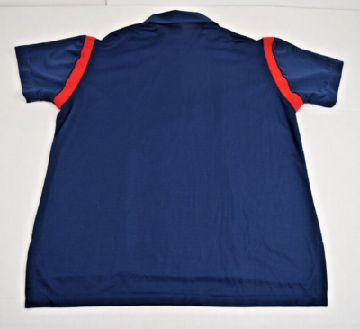 Vintage Bowling Shirt King Louie Size L 80s White Stripe Red