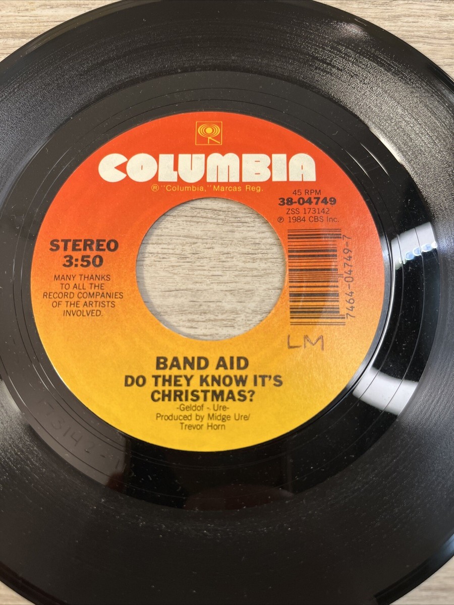 Band Aid Do They Know It's Christmas Time 45 RPM Vinyl U2 Band Aid Do They Know It's Christmas Time 45 RPM Vinyl U2