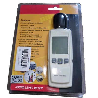 GM1352 Tragbarer Mini LCD Digital Schallpegel Messgerät Geräuschtester 30-130dB.NEU.