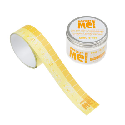 Measure Me! Orange Sunburst Kinder Roll-Up Wand Wachstum Tür Rahmen Höhentabelle