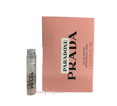 PRADA PARADOXE eau de parfum 0.04 fl oz FOR WOMAN Carded Spray Vials, NEW