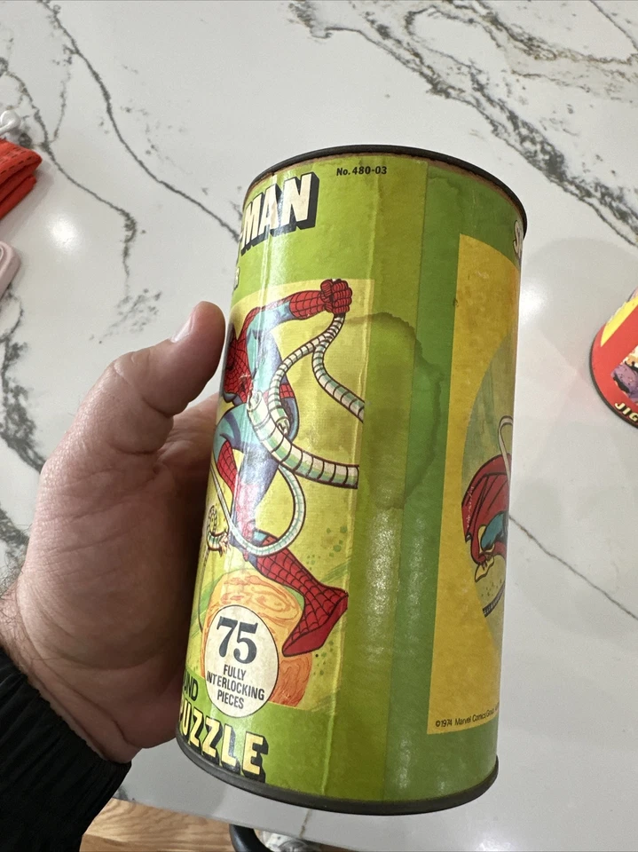 3 Marvel Spiderman W/ Thor, Captain America & Hulk 1974 Marvel Jigsaw Puzzle - Image 3 of 4