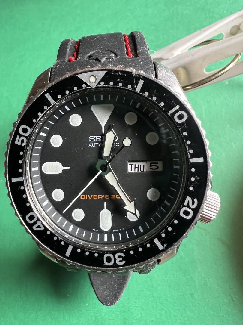 Seiko 7S26-0020 Day Date Diver Scuba 200m ST.Steel Automatic From