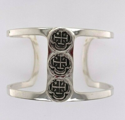 Atocha Münzschmuck 925 Armreif 3 Münzen Sterling Silber Schatz