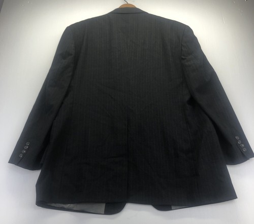 Vintage Bill Blass Select 2 Piece Pinstriped Suit Gray 100% Wool 40R 36W - Imagen 6 de 19