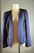 H&M Royal blue open front blazer long sleeve Size 10