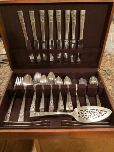 64pc For 8 Community Coronation Silverplate Set Servers Fork Spoon Knife FREESHP - Picture 1 of 17