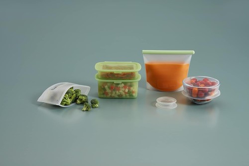 Lekue Essential Reusable Kit, Silicon, 6 pc - 2 boxes, 2 bags, 2 lids - Picture 4 of 9