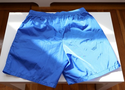 Prada Blue Logo Swimwear Bathing Nylon Beach Shorts (Size: S, IT46) - Picture 3 of 7