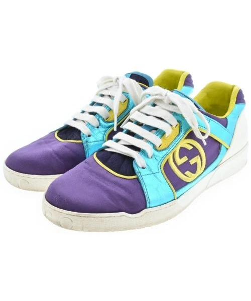 Baskets GUCCI violet bleu clair x jaune UK8 (env. 26,5 cm) 2200488258155