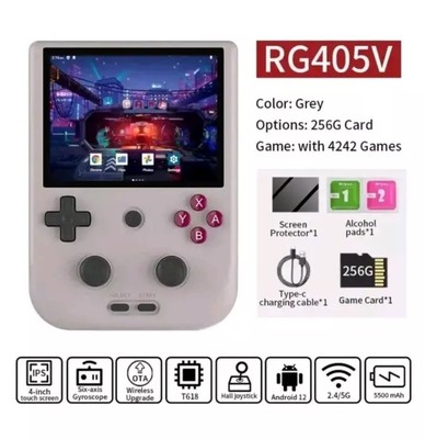 ANBERNIC RG405V Retro Handheld Grau NEU&OVP  Versand aus DE  256GB 4242Spiele