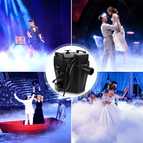Tief liegende Rauch Nebelmaschine Trockeneis Effekt DJ Fit Hochzeit Party Bühne Show 3500W - Bild 10 von 10