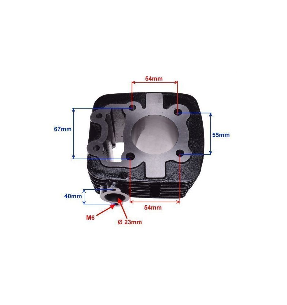 Cylindre 53.00mm Bajaj 100cc resout perte compression