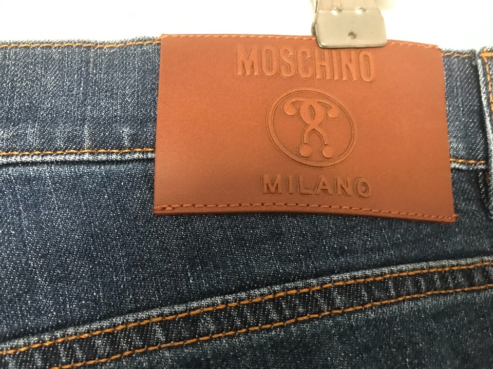 Moschino Couture Dark Blue Washed Jeans. Size US 40/33, IT 56 Made In