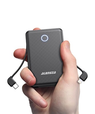 Alongza 2 Packs 6000mAh Small Lightweight Portable Phone Charger Power Bank
