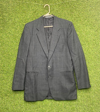 Yves Saint Laurent YSL Wool Jacket Blazer Mens 38R Made in France Vintage Grey
