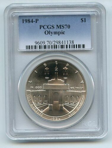 1984-D Olympic Silver Commemorative Dollar MS69 PCGS Mint State 69