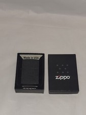 Black Crackle Zippo Windproof Lighter in Box 2007 Made In USA Refillable