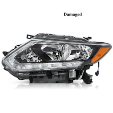 Fit For 2014 2015 2016 Nissan Rogue Left Driver Side Halogen Headlight Headlamp