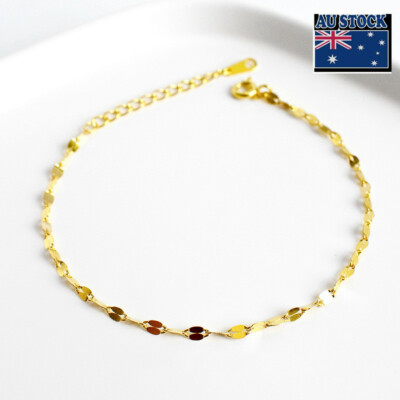 Woman Real s925 Sterling Silver Starry Thin Lips Chain Bracelet Bangle 