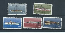 Berlin West Germany stamps. 1975 Berlin Pleasure Craft boats set used  (E316)