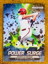 2022 Panini Prizm Draft Picks Baseball Power Surge Cayden Wallace PS-CW