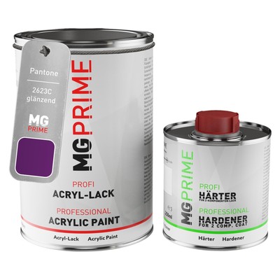 Pantone 2623C Purple glänzend Acryl Lack 1,5 Liter 1500 ml Dose inkl. Härter