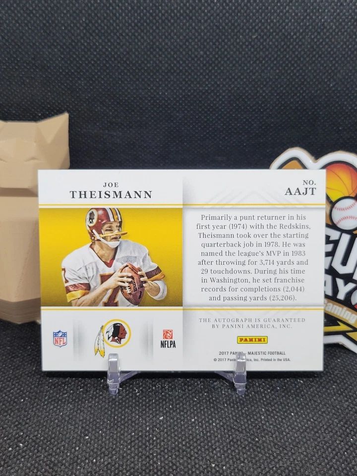 Joe Theismann 2017 Majestic Astonishing Redskins On Card Auto /25 (JDR) - Image 2 of 2