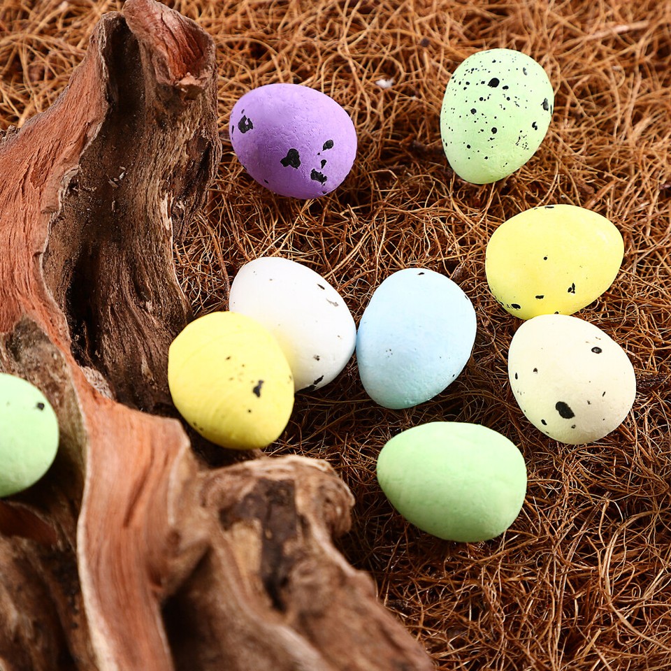 100Pcs Easter Foam Egg Fake Eggs Props Easter Basket Stuffers Festival