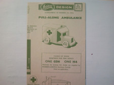Hobbys Design Nachzieh Krankenwagen Nr 2934 Pl&auml;ne Spielzeug