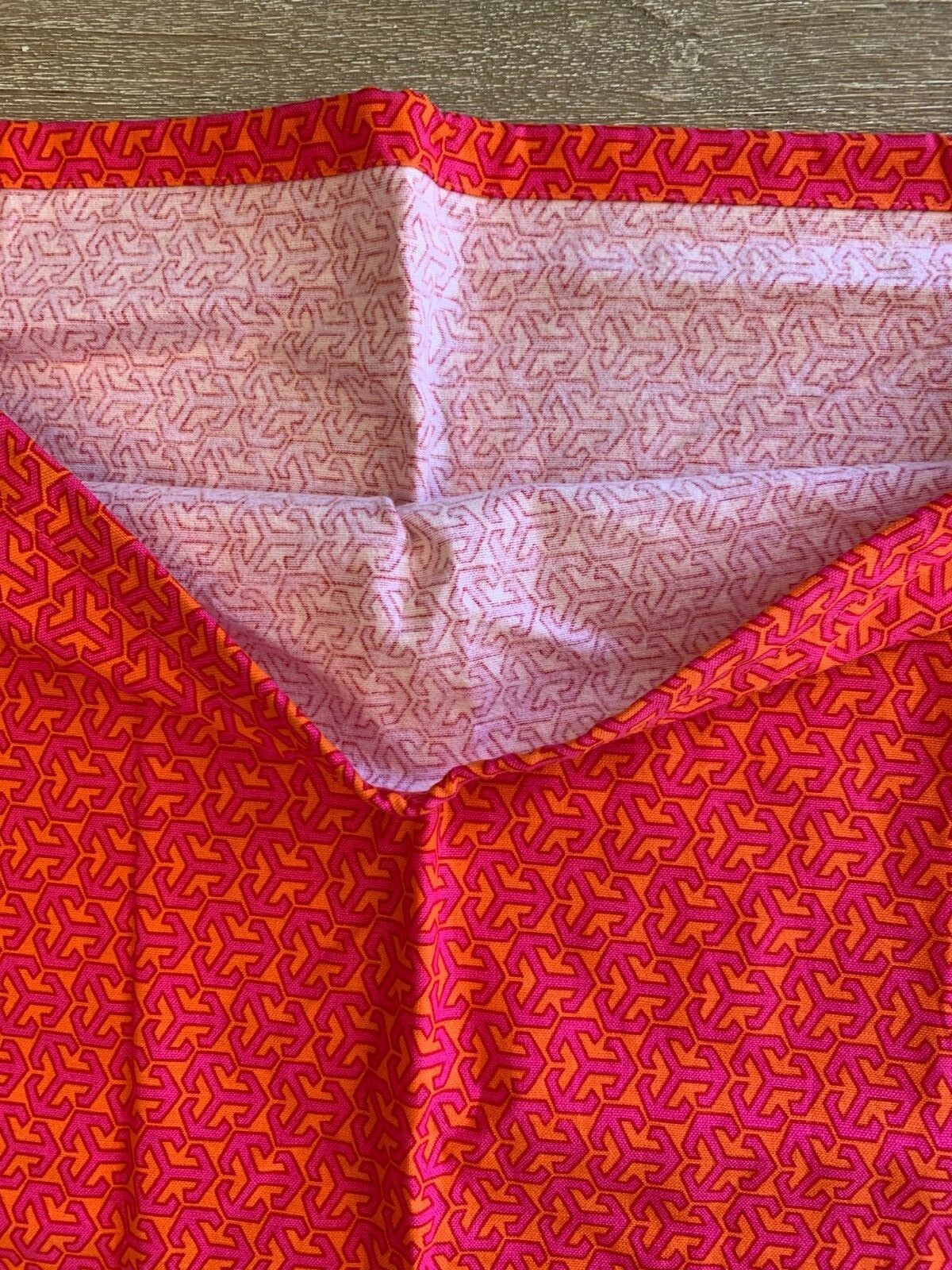 Tory Burch Fabric Dust Bag Drawstring Orange Pink Cloth Travel Storage