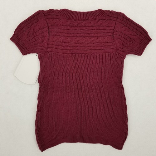 Creative Knitwear Griz Burgundy 100% Cotton Short Sleeve Sweater Size 6-9 Months - Picture 12 of 12
