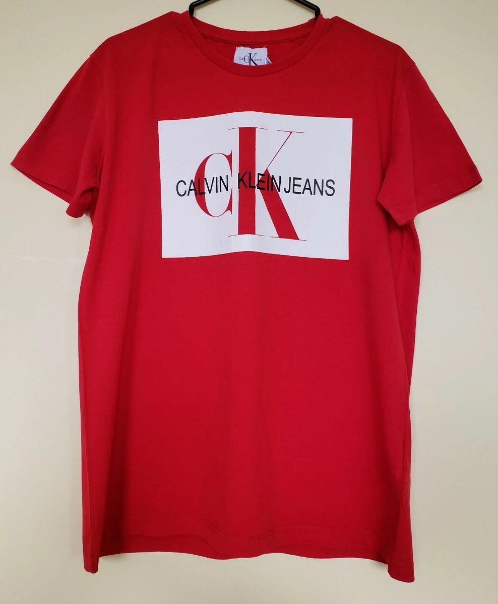 Calvin klein red t shirt sales