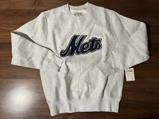 Aime Leon Dore ALD New York Mets Chainstitch Logo Crewneck Sweatshirt Size Small