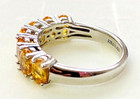 HSN Colleen Lopez Sterling Silver 7-Stone Spessartite Gemstone Band Ring Size 6 — photo 4